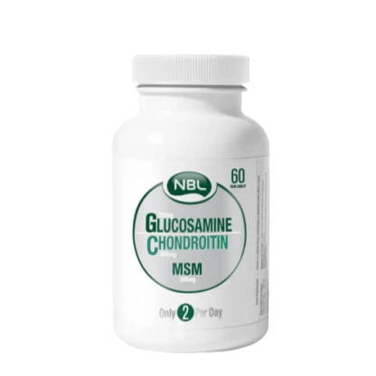 Nbl glucosamine 750mg & chondroitin 600mg & msm 300mg, 60 таблети Коски & Зглобови Kiwi.mk