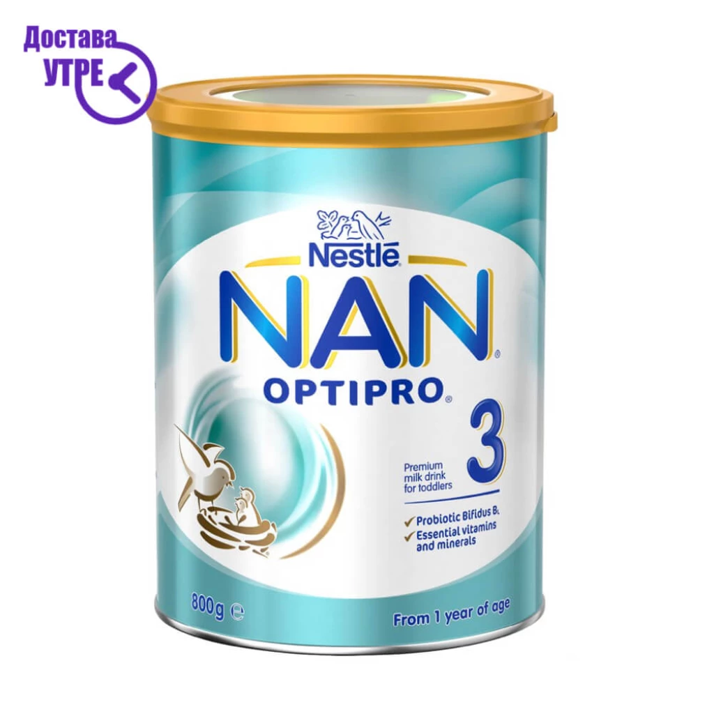 Nestle Nan 3 Optipro Млечна Формула, 800г