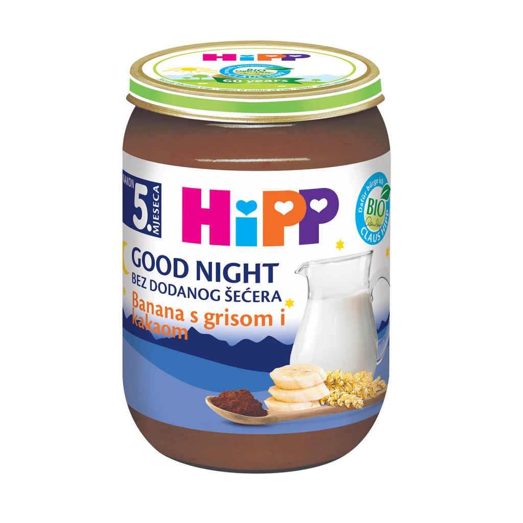 Hipp good night какао и банана 125г Дневна дампинг акција Kiwi.mk