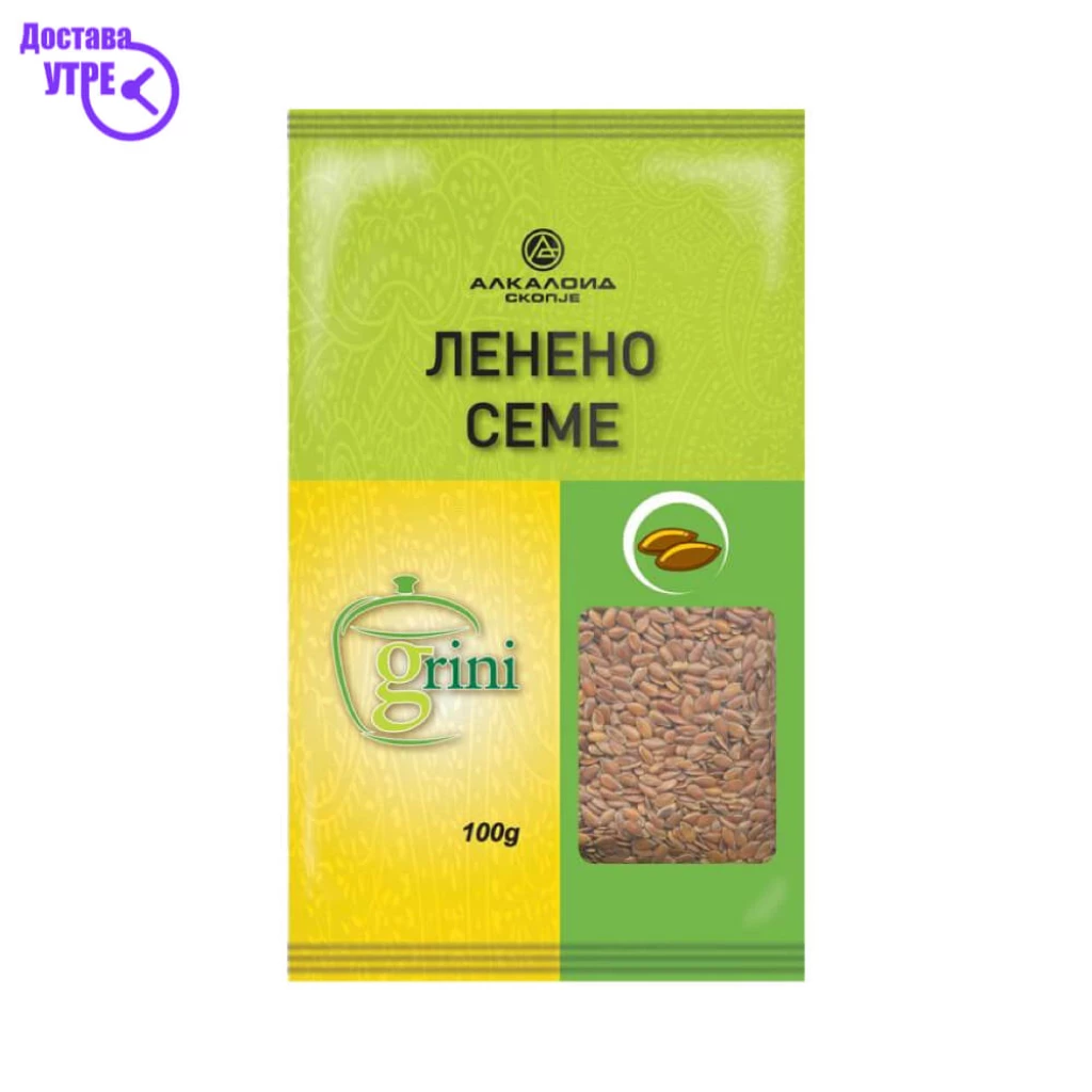 Ленено семе 100 gr Хербални & Детокс Kiwi.mk Ленено семе 100 gr Хербални & Детокс Kiwi.mk