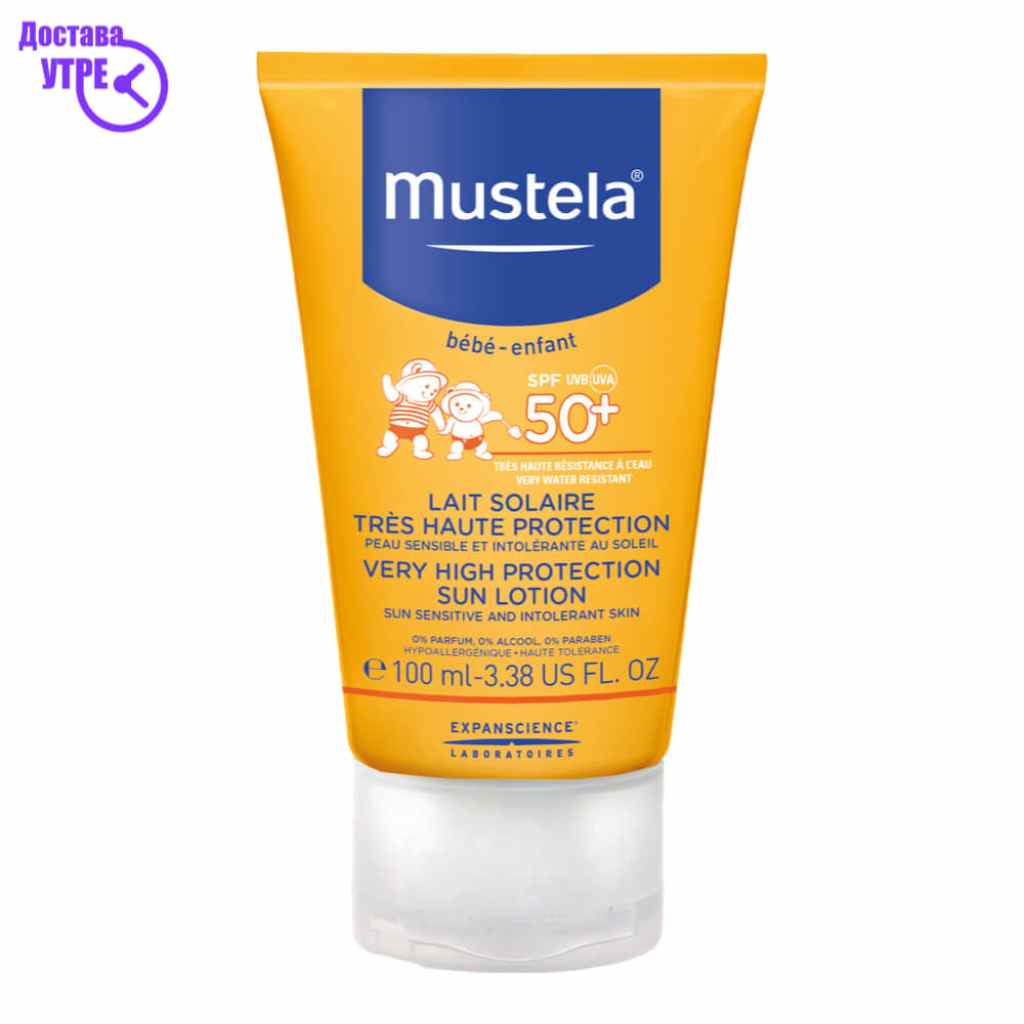 Mustela very high protection sun lotion – spf 50+, 100 ml Бебе Козметика Kiwi.mk