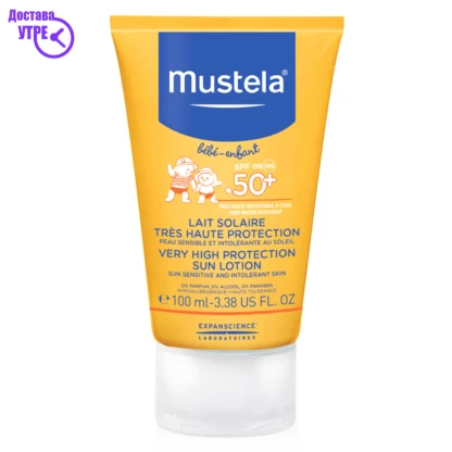 Mustela very high protection sun lotion – spf 50+, 100 ml Бебе Козметика Kiwi.mk