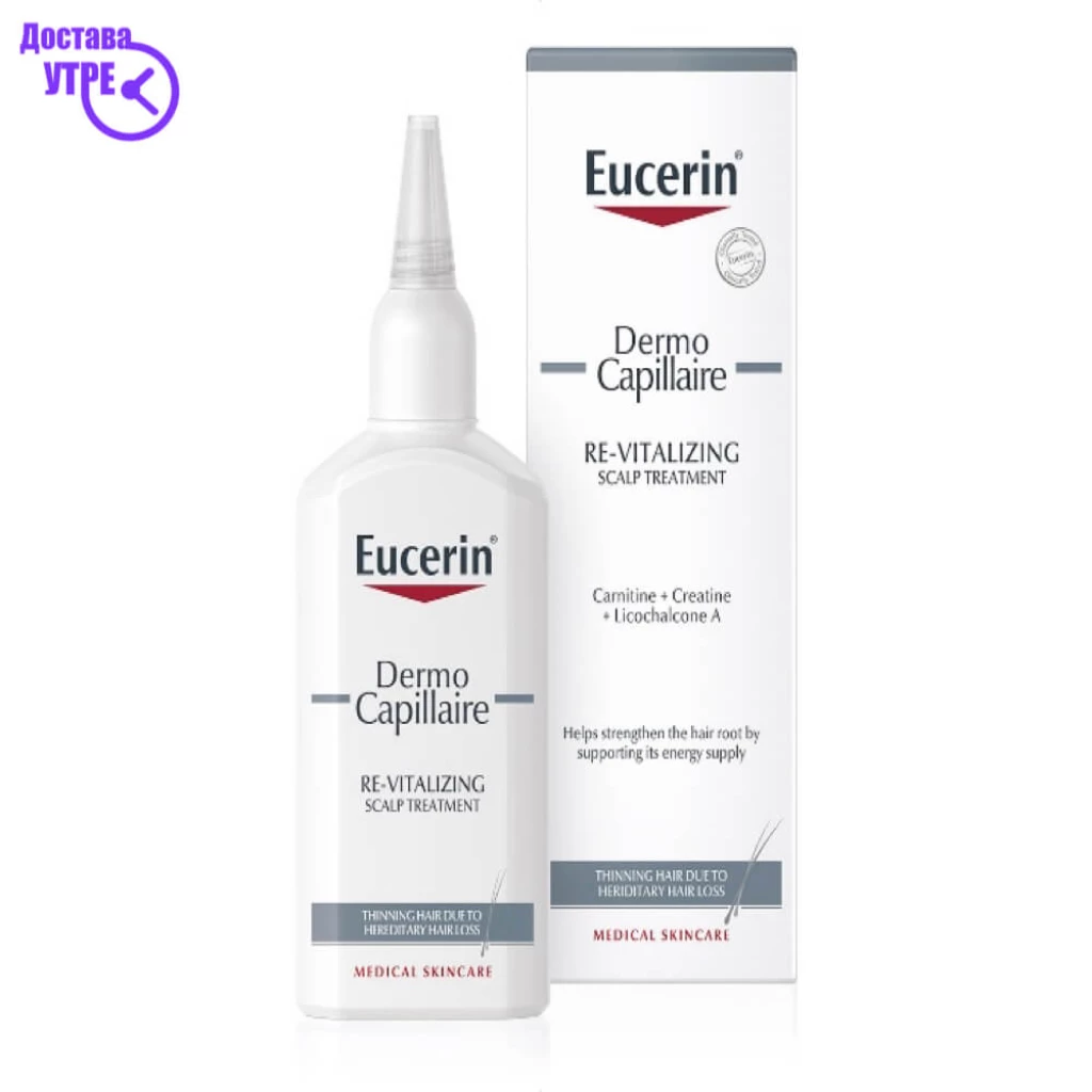 Eucerin® dermocapillaire ревитализирачки тоник за скалп со тенка коса, 100 мл Шампони & Регенератори Kiwi.mk