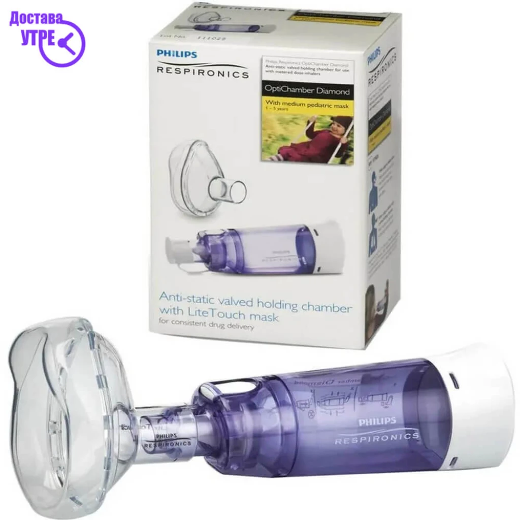 Philips opti chamber so maska 1-5 години Инхалатори / Небулизери Kiwi.mk