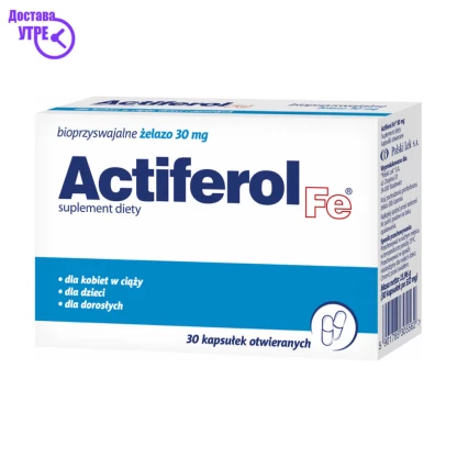 Actiferol fe 30 mg железо капсули, 30 Железо Kiwi.mk
