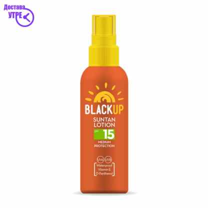 Black up млеко за сончање f15 спреј, 150 ml Заштита од Сонце Kiwi.mk