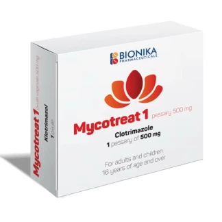 Mycotreat 1 vaginatorii 500 mg, 1 Вагинатории Kiwi.mk