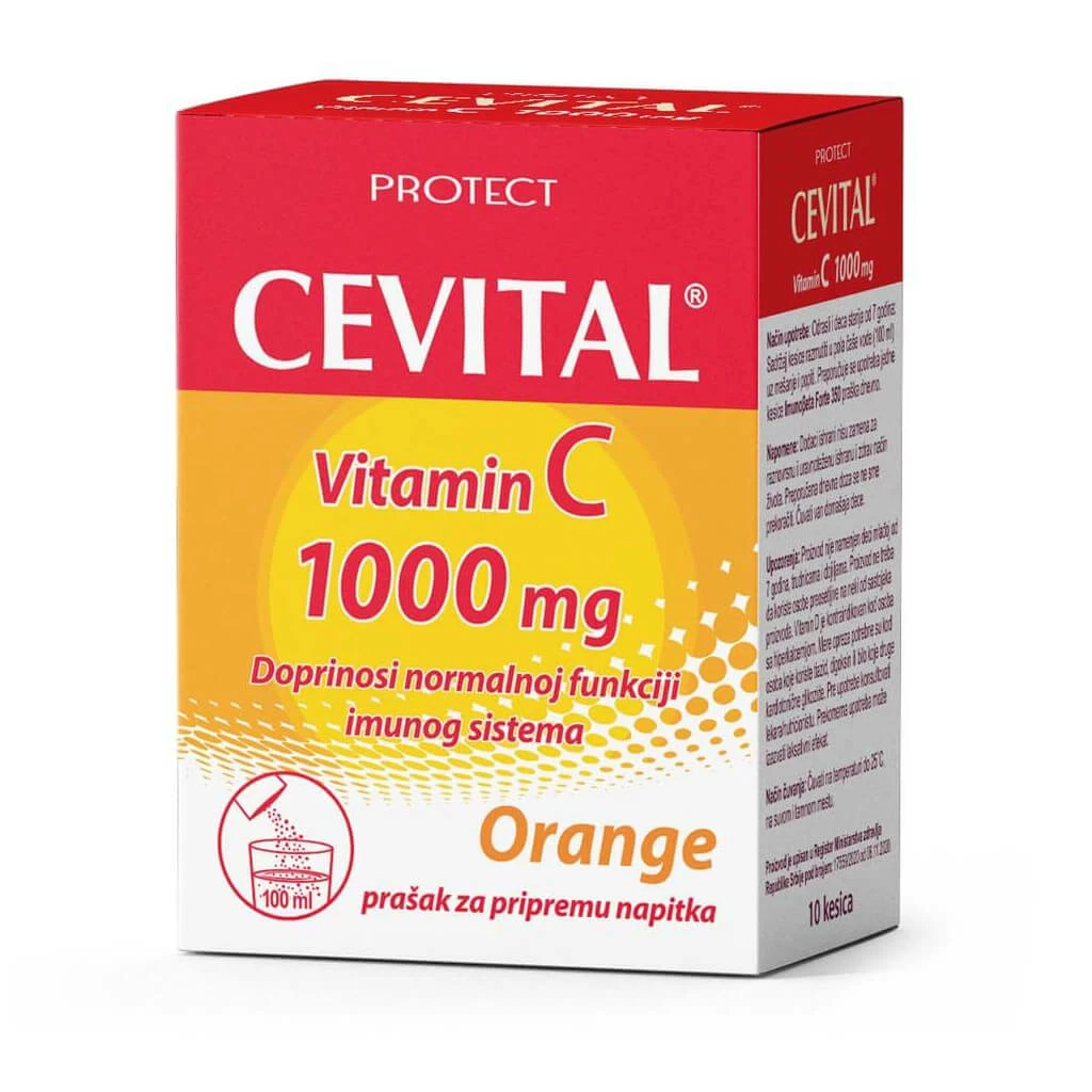 Cevital c-1000 mg.x 10 kesi 4g Витамин Ц Kiwi.mk
