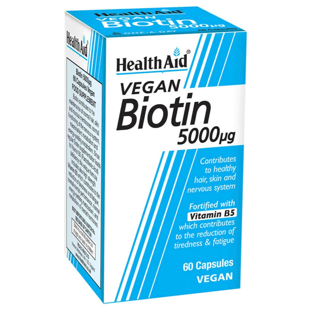 Healthaid biotin capsules 5000mcg, 60 Биотин Kiwi.mk