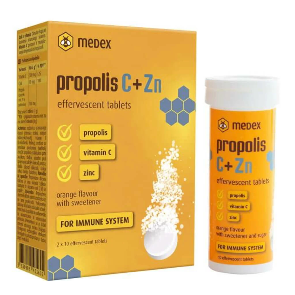 Propolis zinc + vitamin c effervescent, 20 Имунитет Kiwi.mk