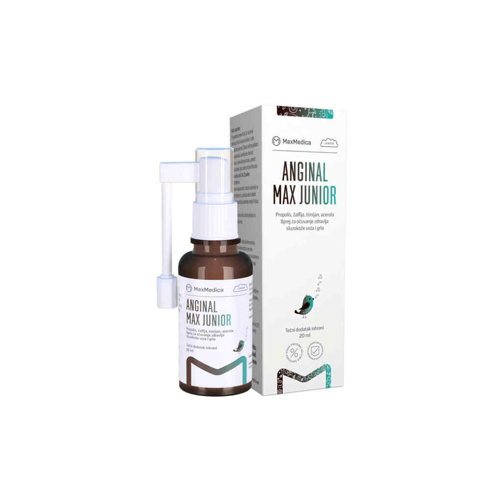 Maxmedica anginal max junior, 20ml Грло, Пастили & Спрејови Kiwi.mk