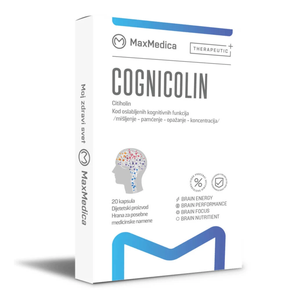 Maxmedica cognicolin capsules, 20 Мозок & Меморија Kiwi.mk