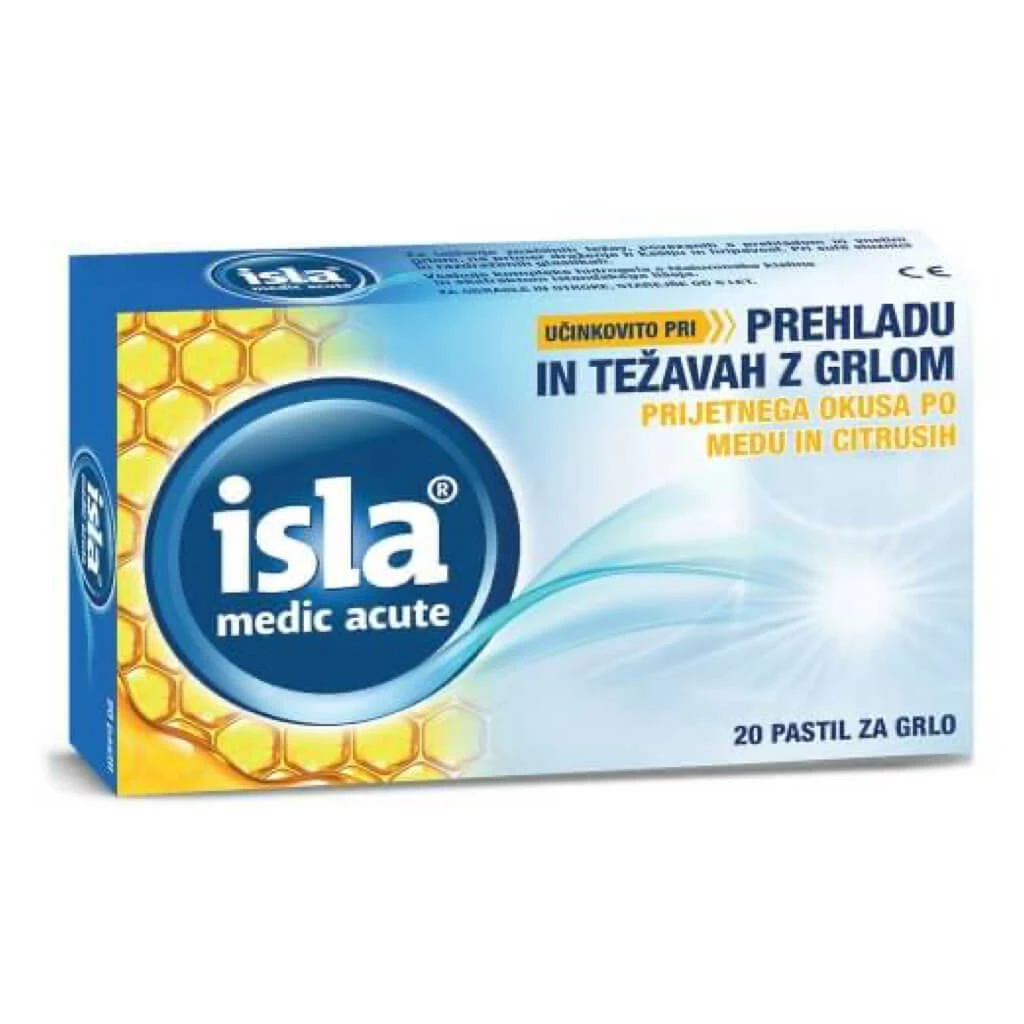 Isla medic acute, 20 med+limon Грло, Пастили & Спрејови Kiwi.mk