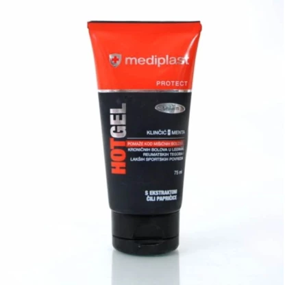 Mediplast hot gel 75 ml Мачкање за болка Kiwi.mk
