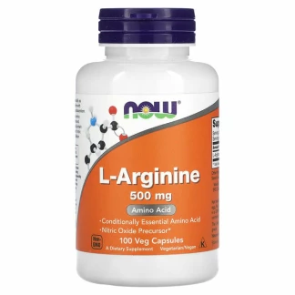 Now l-arginine, 500 mg, 100 вег капсули Аминокиселини Kiwi.mk