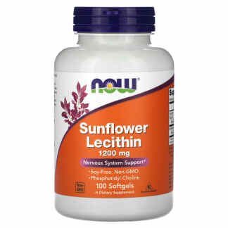 Now sunflower lecithin, 1,200 mg, 100 softgels Мозок & Меморија Kiwi.mk