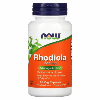 Now rhodiola, 500 mg, 60 вег капсули Хербални & Детокс Kiwi.mk