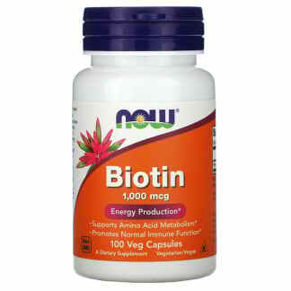 Now biotin, 1,000 mcg, 100 вег капсули Биотин Kiwi.mk