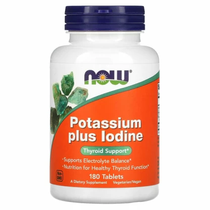 Now potassium plus iodine, 180 таблети Калиум Kiwi.mk