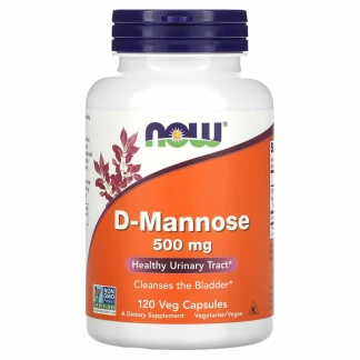 Now d-mannose, 500 mg, 120 вег капсули Уринарен тракт Kiwi.mk