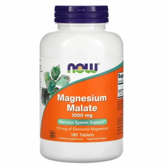Now magnesium malate, 1,000 mg, 180 таблети Нервен систем Kiwi.mk