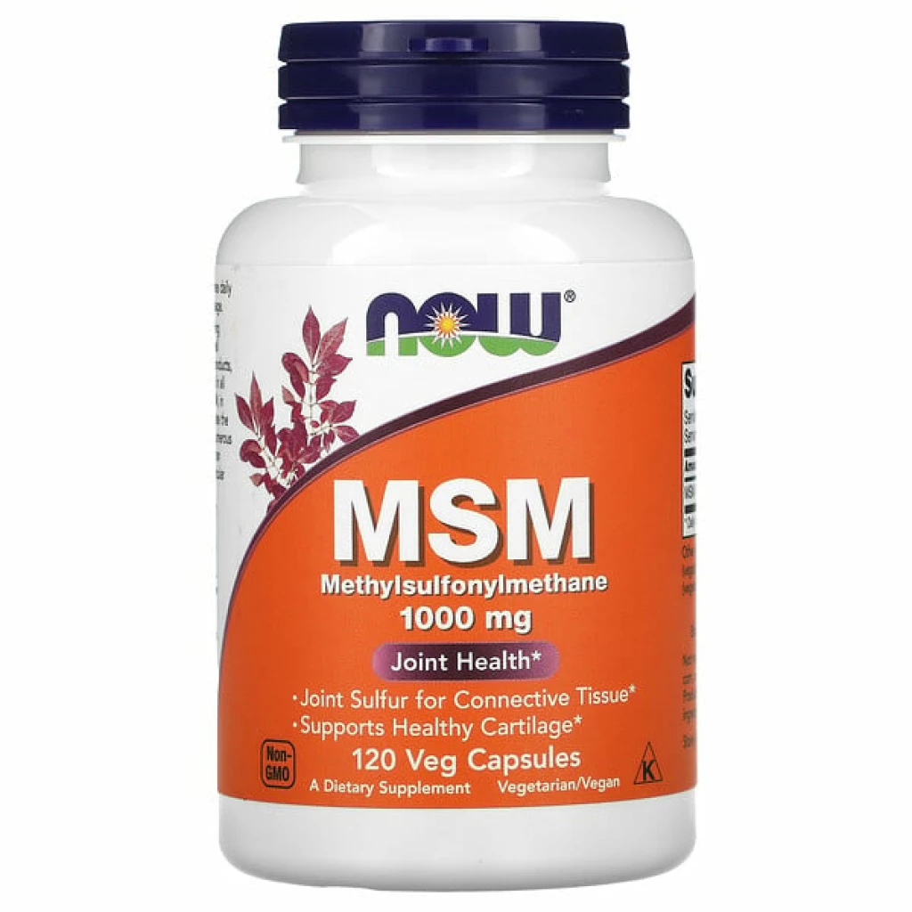 Now msm, methylsulfonylmethane, 1,000 mg, 120 вег капсули Глукозамин Kiwi.mk