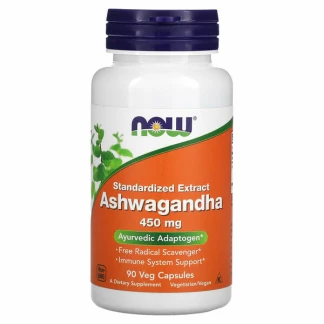 Now ashwagandha, standardized extract aswaganda, 450 mg, 90 вег капсули Антиоксиданси Kiwi.mk