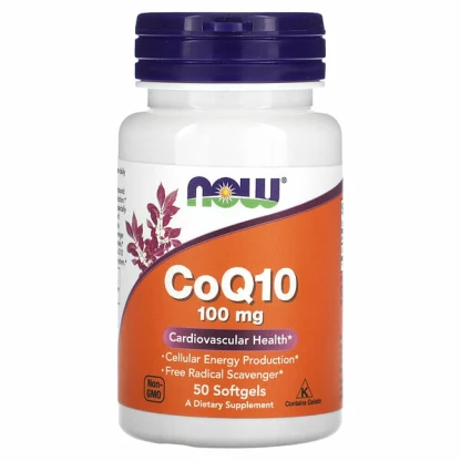 Now coq10, 100 mg, 50 softgels Коензим CoQ10 Kiwi.mk
