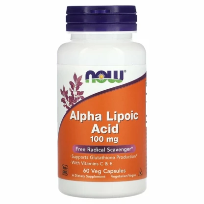 Now alpha lipoic acid, 100 mg, 60 вег капсули Антиоксиданси Kiwi.mk