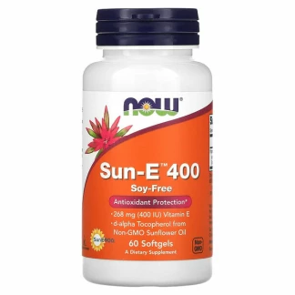 Now sun-e 400, 268 mg (400 iu), 60 softgels Витамин Е Kiwi.mk