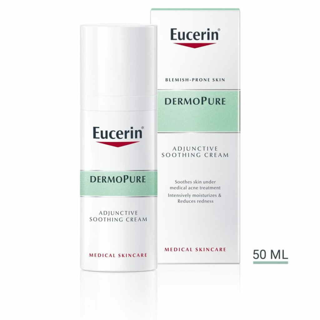 Eucerin DERMOPURE Adjunctive Soothing Cream Интензивен Смирувачки Крем за лице 50 мл Хигиена & Убавина Kiwi.mk