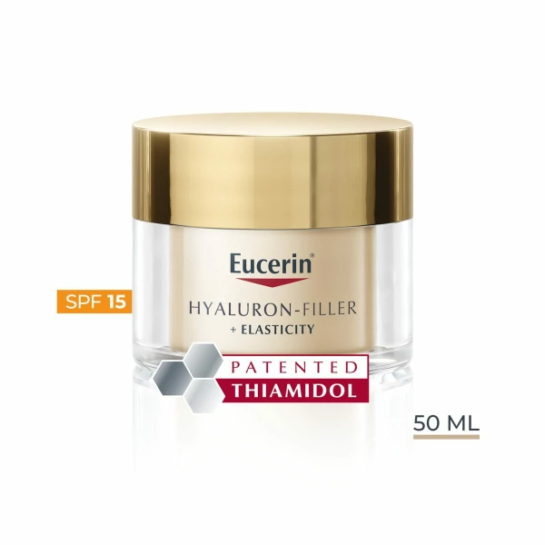 Eucerin Hyaluron-Filler + Elasticity дневен крем SPF15 50мл Дневна дампинг акција Kiwi.mk