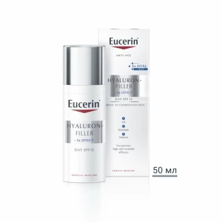 Eucerin Hyaluron-Filler дневен крем за нормална и комбинирана кожа SPF15 50мл Дневна дампинг акција Kiwi.mk