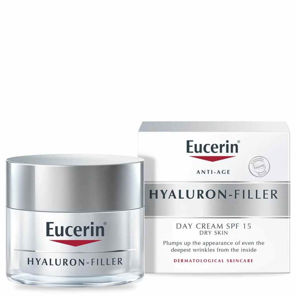 Eucerin Hyaluron-Filler + Volume-Lift дневен крем за сува кожа SPF15 50мл Хигиена & Убавина Kiwi.mk