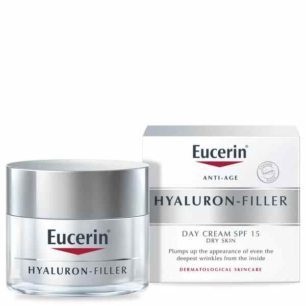 Eucerin Hyaluron-Filler + Volume-Lift дневен крем за сува кожа SPF15 50мл Хигиена & Убавина Kiwi.mk Eucerin Hyaluron-Filler + Volume-Lift дневен крем за сува кожа SPF15 50мл Хигиена & Убавина Kiwi.mk