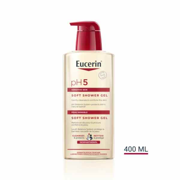 Eucerin pH5 Soft Shower нежен гел за туширање 400 мл Хигиена & Убавина Kiwi.mk Eucerin pH5 Soft Shower нежен гел за туширање 400 мл Хигиена & Убавина Kiwi.mk