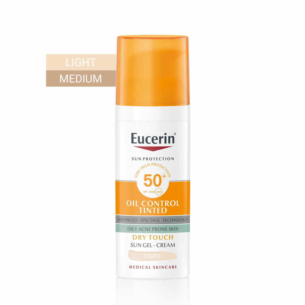 Eucerin Sun Oil Control нијансиран гел-крем SPF50+ Light 50мл Хигиена & Убавина Kiwi.mk