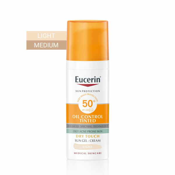 Eucerin Sun Oil Control нијансиран гел-крем SPF50+ Light 50мл Хигиена & Убавина Kiwi.mk