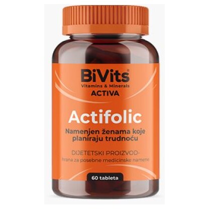 BiVits ACTIVA ActiFolic 800 µg таблети x60 Фолна Киселина Kiwi.mk