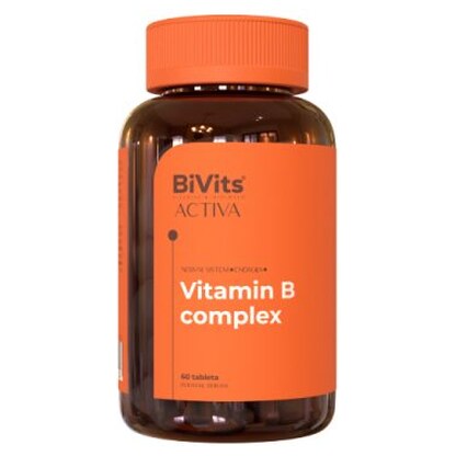 BiVits ACTIVA Vitamin B Complex таблети x60 Витамин Б Kiwi.mk BiVits ACTIVA Vitamin B Complex таблети x60 Витамин Б Kiwi.mk