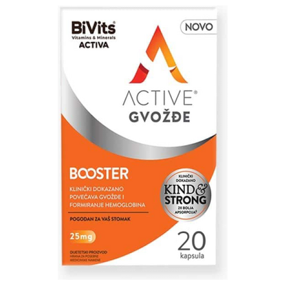 BiVits ACTIVA Gvožđe Booster капсули x60 Железо Kiwi.mk