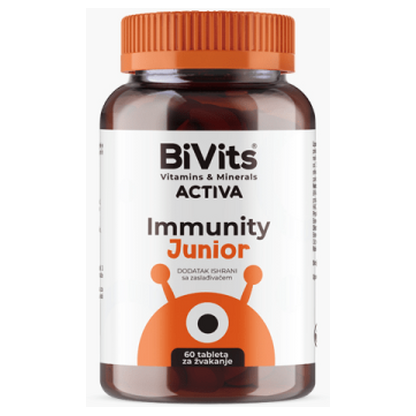 BiVits ACTIVA Immunity Junior таблети за џвакање x60 Имунитет за Деца Kiwi.mk