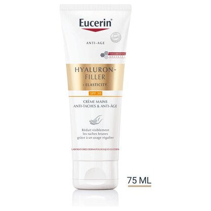 Eucerin Hyaluron-Filler + Elasticity Hand Cream SPF 30 75 ml Дерматолошки Препарати Kiwi.mk