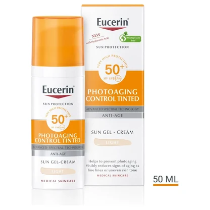 Eucerin Sun Photoaging Control Tinted Light SPF 50+, 50 ml Заштита од Сонце Kiwi.mk