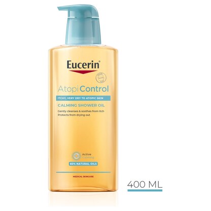 Eucerin AtopiControl Calming Shower Oil 400 ml — нежно чистење Екзема Kiwi.mk