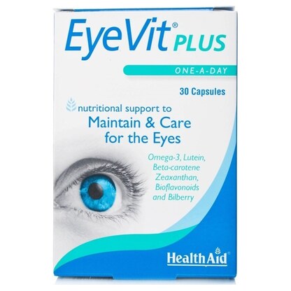 Healthaid EyeVit Plus, 30 капсули — комплекс за очи Очи Kiwi.mk Healthaid EyeVit Plus, 30 капсули — комплекс за очи Очи Kiwi.mk
