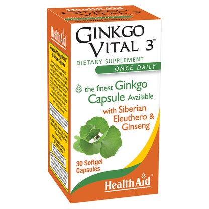 Healthaid GinkgoVital +3, 30 капсули — гинко и циркулаторна поддршка Меморија и циркулација Kiwi.mk Healthaid GinkgoVital +3, 30 капсули — гинко и циркулаторна поддршка Меморија и циркулација Kiwi.mk