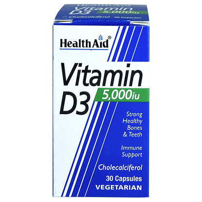 Healthaid Vitamin D3 5000 IU, 30 капсули Витамин D Kiwi.mk