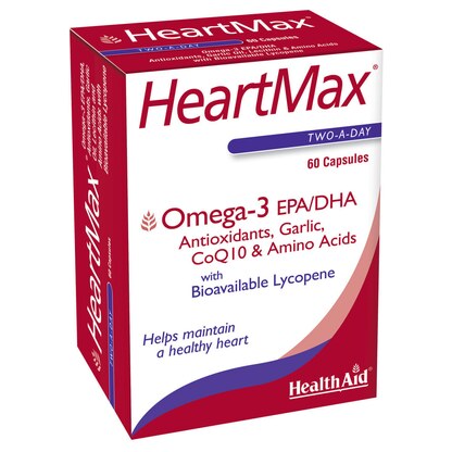 Healthaid HeartMax, 60 капсули — омега-3, CoQ10 и кардиоваскуларна поддршка Срце и циркулација Kiwi.mk