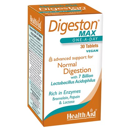 Healthaid Digeston Max, 30 таблети — дигестивни ензими и пробиотик Дигестија Kiwi.mk
